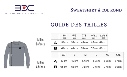 Sweat à col rond bordeaux en coton organique brodé de lauriers